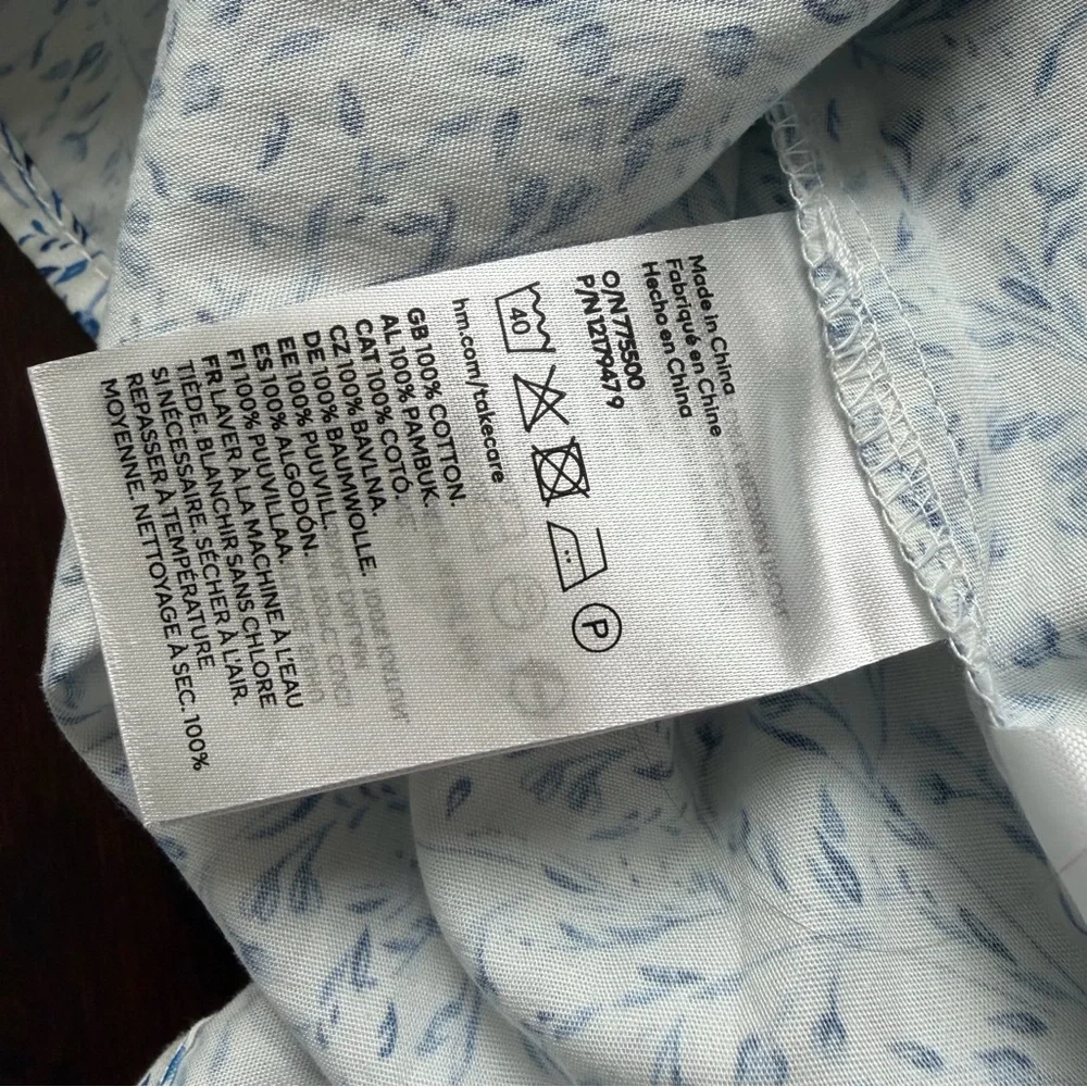 H&M Women's Floral Dress Size S Removable Straps Romantic, Spring, Cottage Core - Picture 7 of 8